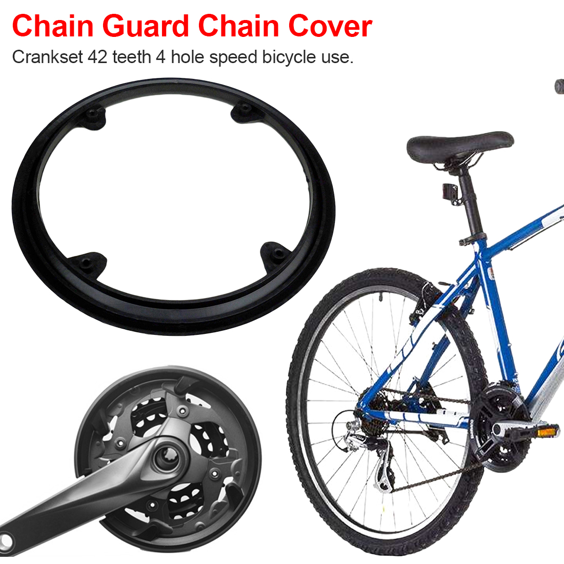 Mountain Bike Bicycle Chain Wheel Crankset Cap Protection Cover Guard Ring Hot
