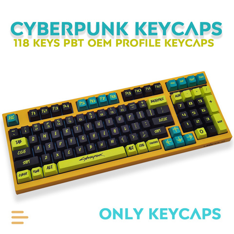 117 Keys PBT Keycap  DYE-SUB OEM Profile Punk Personalized Keycaps For Cherry MX Switch Mechanical Keyboard ► Photo 1/6