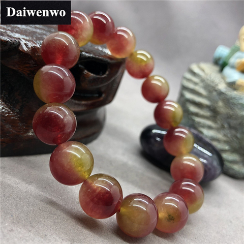 Natural Watermelon tourmalin Bracelet Beads 6-12mm DIY for Women Single Bangle ► Photo 1/6