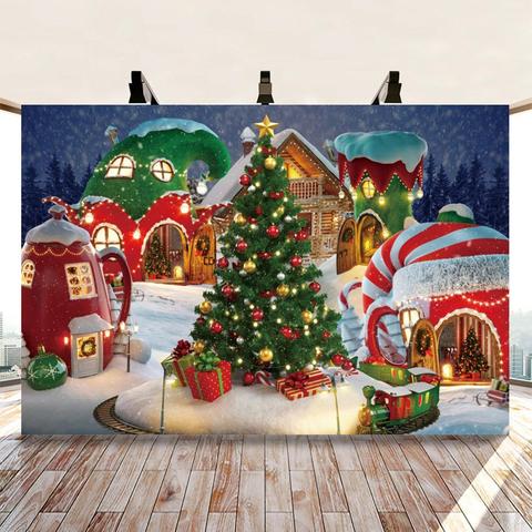 Yeele Baby Christmas Tree Party Photocall Photozone New Year Photography Backdrop Photographic Background For Photo Studio Props ► Photo 1/6