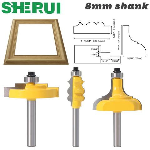 1PC 8mm Shank Picture Frame / Molding Router Bit - Large Trimming Wood Milling Cutter for Woodwork Cutter Power Tools ► Photo 1/6