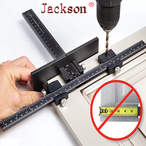 Woodworking Tools Cabinet Hardware Jig Tool - Drill Template Guide for Door and Drawer Handle + Knob + Pull Installation Tools ► Photo 1/6