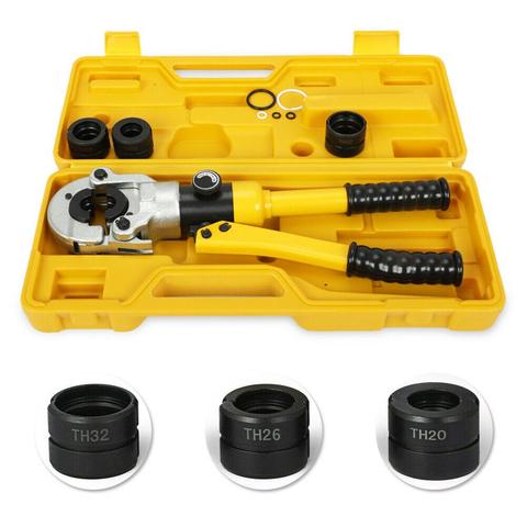 12 Ton 16-32 mm Hydraulic Pex Pipe Aluminum plastic pipe Tube Crimping Tool Plumbing Tools w/ TH Dies 16, 20, 26, 32 ► Photo 1/6