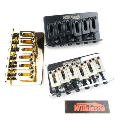 Wilkinson Electric Guitar Fixed Bridge String Thru Bridge Steg Tailpiece string spacing 10.5mm WOF01 Chrome Silver Black Gold ► Photo 1/6