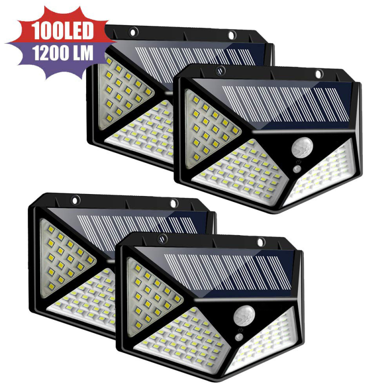 102 LED Solar Power Light PIR Motion Sensor Wall Lamp Outdoor Waterproof 