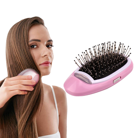 Ionic Hair Brush Portable Electric Magic Negative Ion Hair Comb Anti-static Massage Hairbrush Take Out Frizz Hair Brush ► Photo 1/6