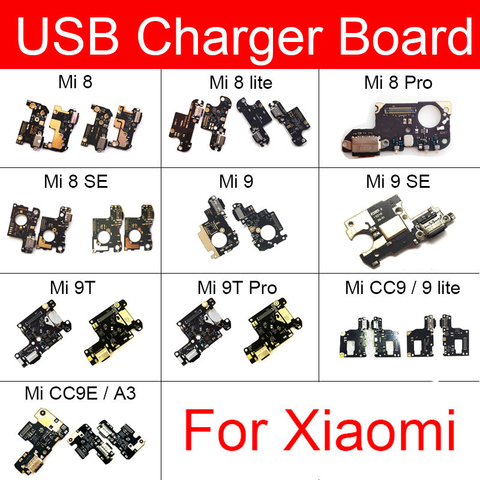 Usb Charging Port Board For Xiaomi Mi 8 9 9T CC9 CC9E A3 Lite Pro SE Charge Charger Usb Plug Flex Cable Replacement Parts ► Photo 1/6