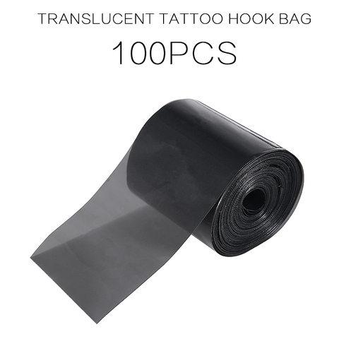 100pcs Disposable Clip Cord Sleeves Tattoo Hook Line Bags Dust Protection Cover for Tatto Machine Protecting Black Translucent ► Photo 1/6