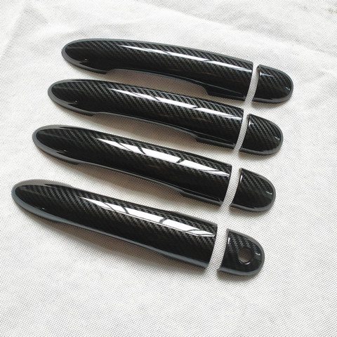 For Renault Clio 3 iii mk3 accessories door handle cover trim  handles covers plastic Imitation carbon fiber ► Photo 1/6