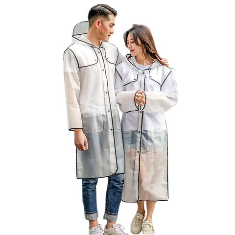 2022 outdoor travel poncho transparent raincoat ladies poncho unisex fashion plastic raincoat waterproof parent-child raincoat ► Photo 1/6