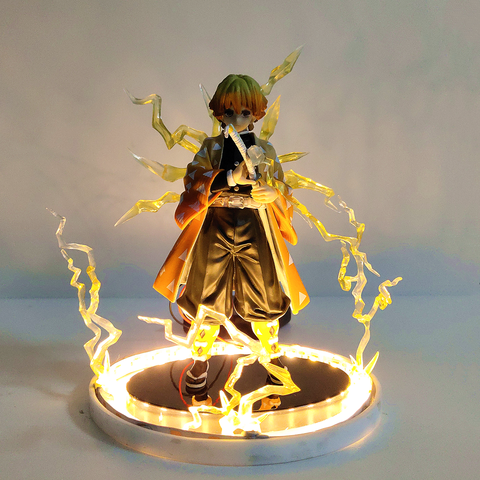 Demon Slayer Action Anime Figures Kimetsu no Yaiba Agatsuma Zenitsu Night Lights Led Set Figurine Model Toys for Children Model ► Photo 1/6