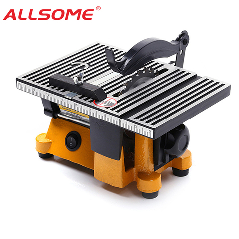 ALLSOME 220V Multifunction Mini Bench Saw For Cutting Wood Copper Aluminium 4