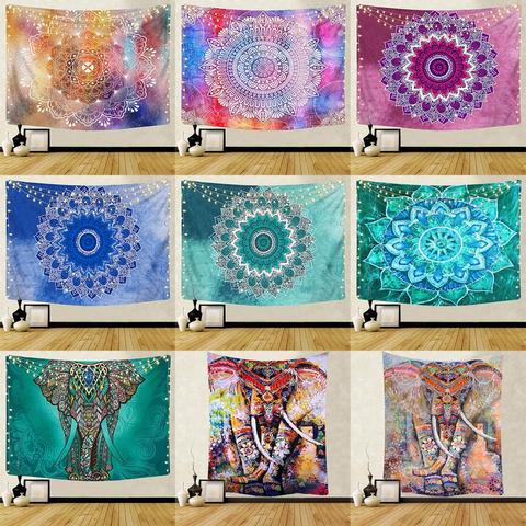 Large Mandala Pattern Indian Tapestry Wall Hanging Decoration Bohemian Beach Towel Polyester Thin Blanket Yoga Shawl Travel  Mat ► Photo 1/6