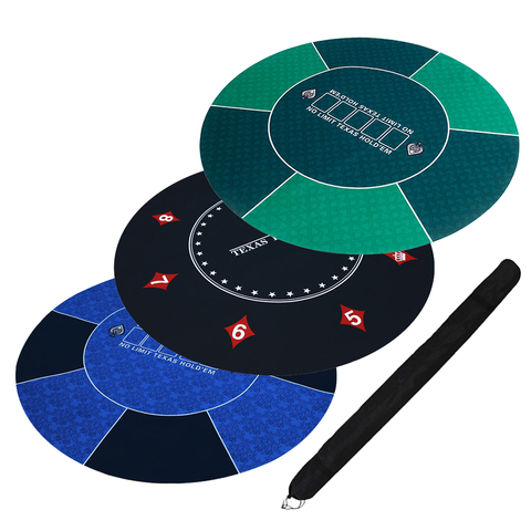 120cm Rubber Round Table Top Texas Hold'em Poker Table Cloth Game Table Mat Layouts for Poker ► Photo 1/6