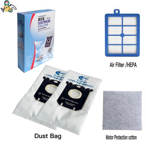 10pcs Dust Bag S-bag+2pcs H12 Hepa Filter for Electrolux Philips Vacuum Cleaner 