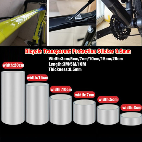0.5mm Thicken Bike Frame Protection Transparent Sticker Tape 3/5/10M Bicycle Frames Protector Clear Wear Surface Tapes Film Tool ► Photo 1/6