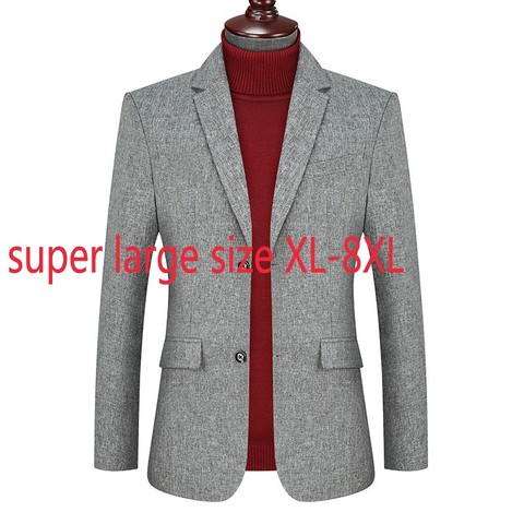 New Arrival Fashion Suepr Large Autumn Style Men Youth Fashionable Casual Suit Single Breasted Plus Size XL2XL3XL4XL5XL6XL7XL8XL ► Photo 1/5