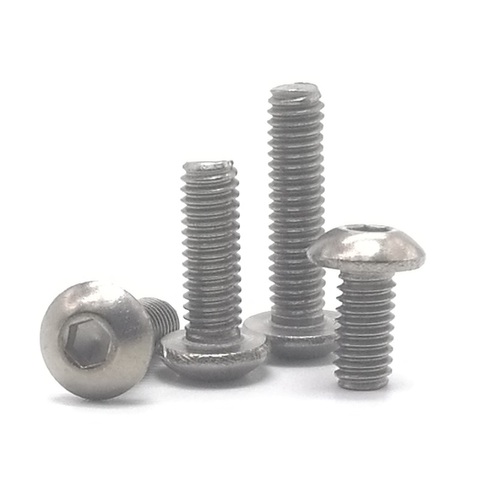 ISO7380 10-20pcs/lot M2 M2.5 M3 M4 M5 M6 Pure Titanium hexagon socket round / button head screw Ti screws ► Photo 1/3