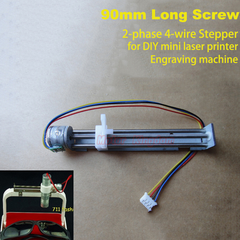 DC 5V 2-phase 4-wire Precision Stepper Motor 90mm Lead Screw Nut Position Slider  Linear Actuator DIY Laser Printer ► Photo 1/5