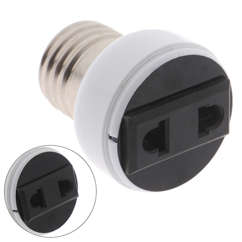 High Quality E27 ABS US/EU Plug Connector Accessories Bulb  Holder Lighting Fixture Bulb Base Screw Adapter White Lamp Socket ► Photo 1/6