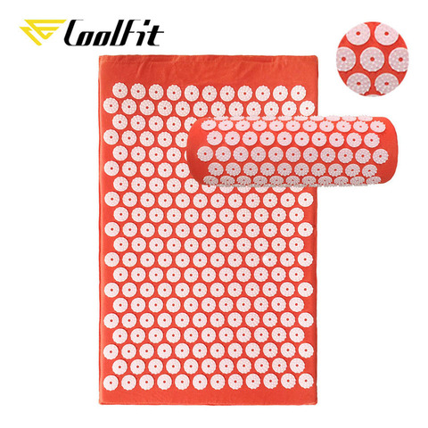 CoolFit Acupressure Mat Massage Mat and Pillow Set Yoga Mat Acupuncture Cushions Applicator kuznetsov Relieve Back, Neck ► Photo 1/6