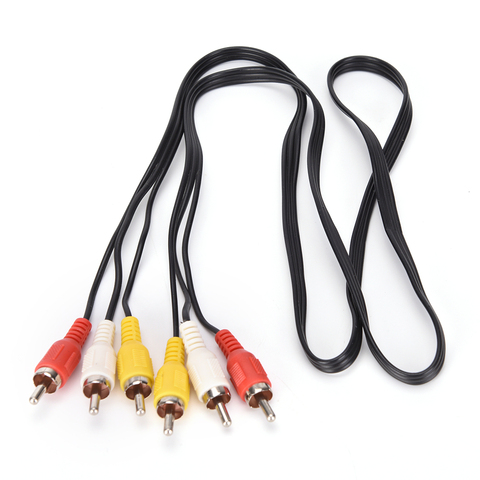 Hot 3 RCA Male to 3 RCA Male Composite Audio Video AV Cable Plug 1M Audio/Video Cables ► Photo 1/6