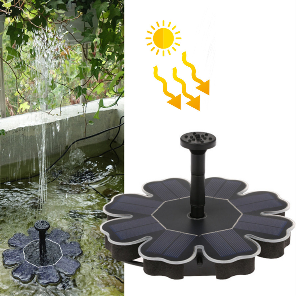 7V Solar Fountain Watering kit Power Solar Pump Pool Pond Submersible Waterfall 
