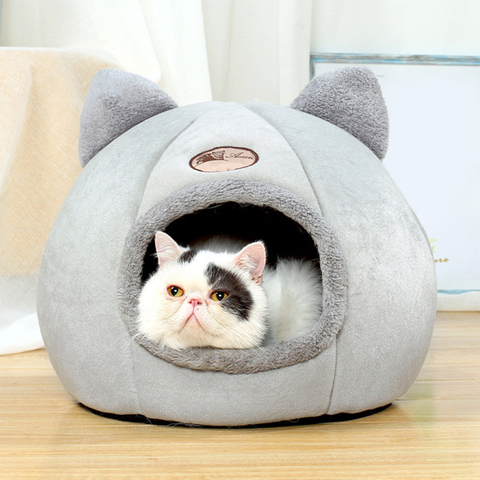 Winter Cat Bed Puppy Dogs Basket for Cat‘s House Deep Sleep Pet Tent Cozy Cave Beds Pet Indoor cama gato Cat Supplies Fun Toys ► Photo 1/6