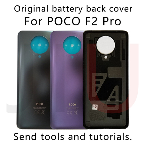For POCO F2 Pro 100% original Battery Cover, poco f2 pro back glass replacement, Pocophone Replacement Parts ► Photo 1/6