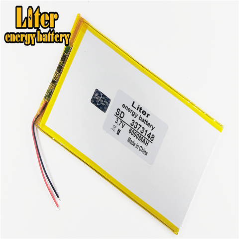 3.7 V lithium polymer battery rechargeable battery 3373148 pl 6000 mah tablets ► Photo 1/4