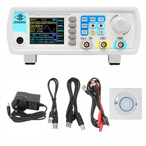 JDS6600 60MHz Digital Control DDS Dual-channel Arbitrary Waveform Functional Signal Generator Frequency Meter High Precision ► Photo 1/6