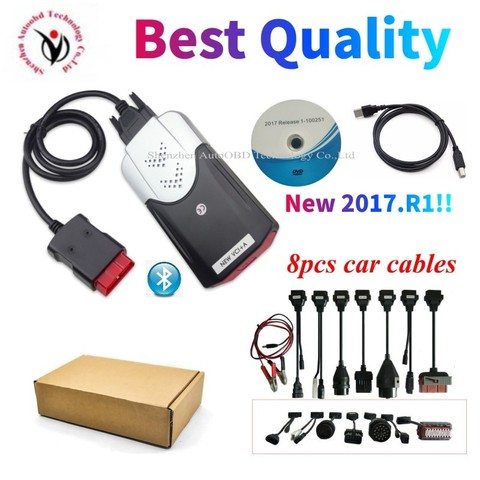 2022 NEW VCI vd ds150e cdp pro  bluetooth 2017.R1 Keygen best diagnostic tool for delphis OBD2 car truck scanner with new relays ► Photo 1/6