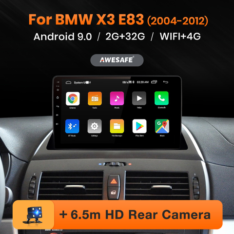 AWESAFE PX9 for BMW X3 E83 2004-2012 Car Radio Multimedia video player GPS No 2 din Android 10 2GB+32GB ► Photo 1/6