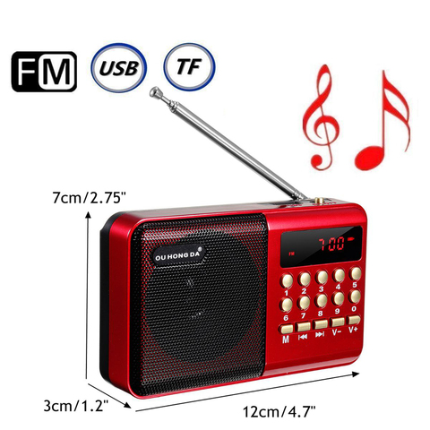 Radio Wireless Speakers Portable FM Radio Music Player Digital Mini Radio Multifunctional FM Sound Recorder Insert Card ► Photo 1/6
