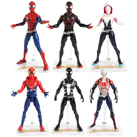 Marvel Toy Spiderman Into The Spider Verse Cartoon Action Figure Miles Morales Gwen 2099 Doll Toys ► Photo 1/6