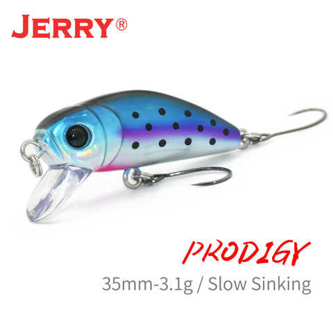 Jerry Prodigy spinning slow sinking wobblers crankbait trout perch lures 35mm 3.1g freshwater rock fishing tackle equipment ► Photo 1/6