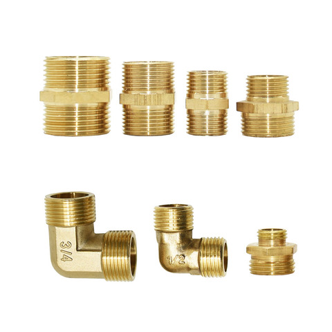 Brass 1“ 3/4“ to 1/2“ to 1/4“ Male Thread Connector Elbow Repair Copper Fittings Reducing Connector Hose Repair 1pcs ► Photo 1/6