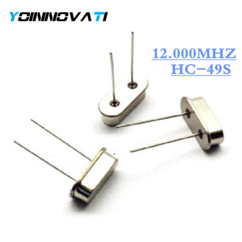 100pcs/Lot HC-49S 12MHZ 12.000MHZ Clock oscillator / Quartz crystal products and ROHS ► Photo 1/4