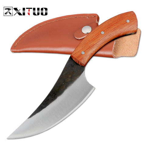 XITUO EDC Utility hunting knife Very sharp High-carbon steel Handmade knife 24cm 58HRC Rosewood survival tactical rescue tools ► Photo 1/6