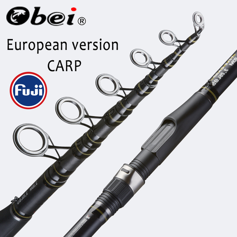 Obei Telescopic Carp Fishing Rod 3.3 3.6m Carbon Fiber Fuji Spinning Rod  Pesca 12-25lb Power 80-200g 11' 12' Hard Pole - Price history & Review, AliExpress Seller - DMX factory Store