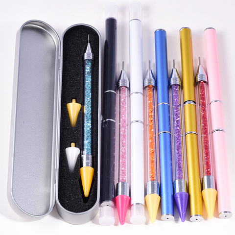 1PCS Crystal Pen Rhinestone With Box Gems Picking Crystal Tool Many Colors Fountain Pen Point Pen Clothing Decoration Tool B3948 ► Photo 1/6