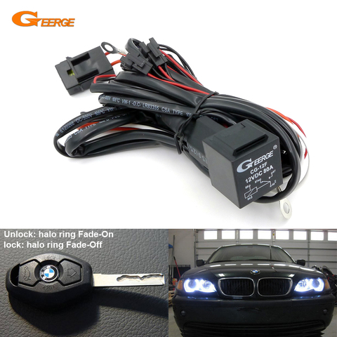 Relay Wiring Harness Kit For BMW E46 E36 E38 E39 E90 E91 E60 E61 Angel Eyes Halo Rings LED or CCFL w/ Fade-on Fade-off Features ► Photo 1/6