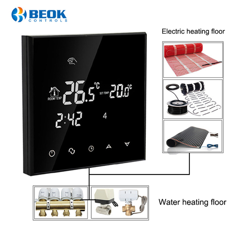 Beok Smart Thermostat Controller for Water/Electric floor Heating Room Thermostat Weekly Programmable ► Photo 1/6