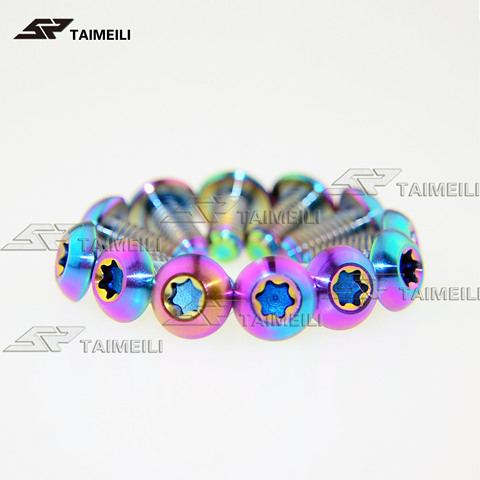 12pcs/ Titanium Bolt M5*10mm Mountain Bike Brake Disc Fastening Screw GR5 Material M5 Titanium Alloy Metalworking Taimeili ► Photo 1/4