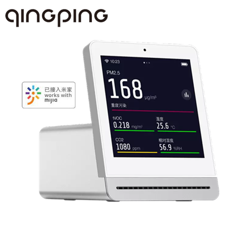 Qingping Air Detector Retina Touch IPS Screen Mobile Touch Operation Mijia APP Pm2.5 Air Monitor for Indoor Outdoor ► Photo 1/6