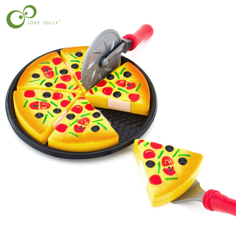 6Pcs Kids Kitchen Pretend to Play Plastic Pizza Fries Food Cutting Kitchen Educational Toys Childrens Pretend Dinner Kitchen ZXH ► Photo 1/6