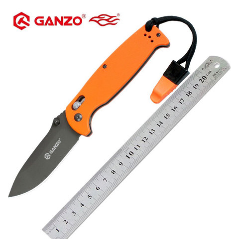 58-60HRC Ganzo G7413 440C G10 Handle with a whistle Folding knife Survival Camping tool Pocket Knife tactical edc outdoor tool ► Photo 1/6