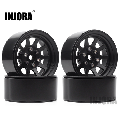 INJORA 107g/pcs Metal Alloy 1.9 Beadlock Wheel Rims for 1:10 RC Crawler Axial SCX10 AXI03007 90046 Traxxas TRX4 Redcat GEN8 ► Photo 1/6