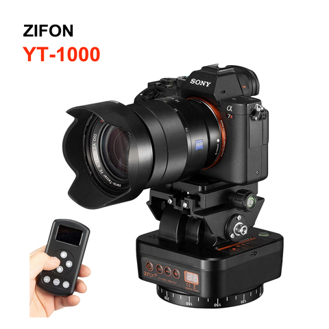 ZIFON YT-1000 Auto Motorized Rotating Panoramic Head Remote Control Pan Tilt Video Tripod Head Stabilizer for Smartphone Cameras ► Photo 1/6