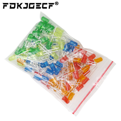 120pcs 6color X 20pcs 5mm LED Light Assorted Kit DIY LEDs Set White Yellow Red Green Blue Orange ► Photo 1/3